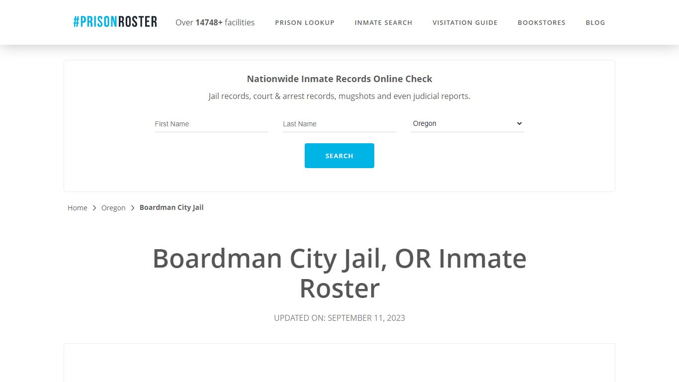 Boardman City Jail, OR Inmate Roster - Prisonroster